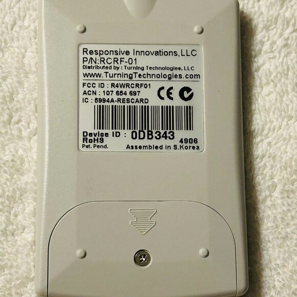 Turning Technologies RCRF-01 Remote Control - Picture 2 of 3